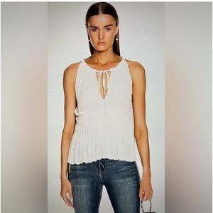 CALVIN RUCKER Lips Like Sugar Sleeveless Top Cream/Beige